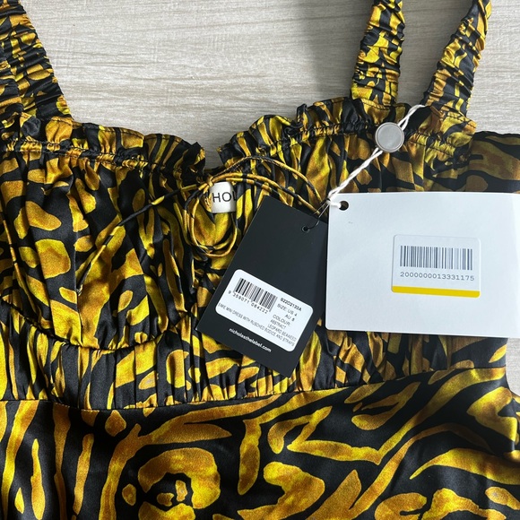 Nicholas Simie gathered printed silk-satin mini dress - Picture 7 of 8